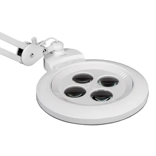 Лупа-лампа на струбцине Veber LED Bi-color, со сменными линзами и подсветкой (8608D)