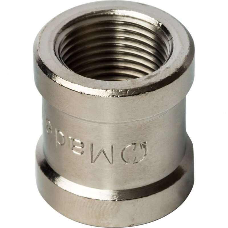 Муфта резьбовая 3/8" ВР никель STOUT