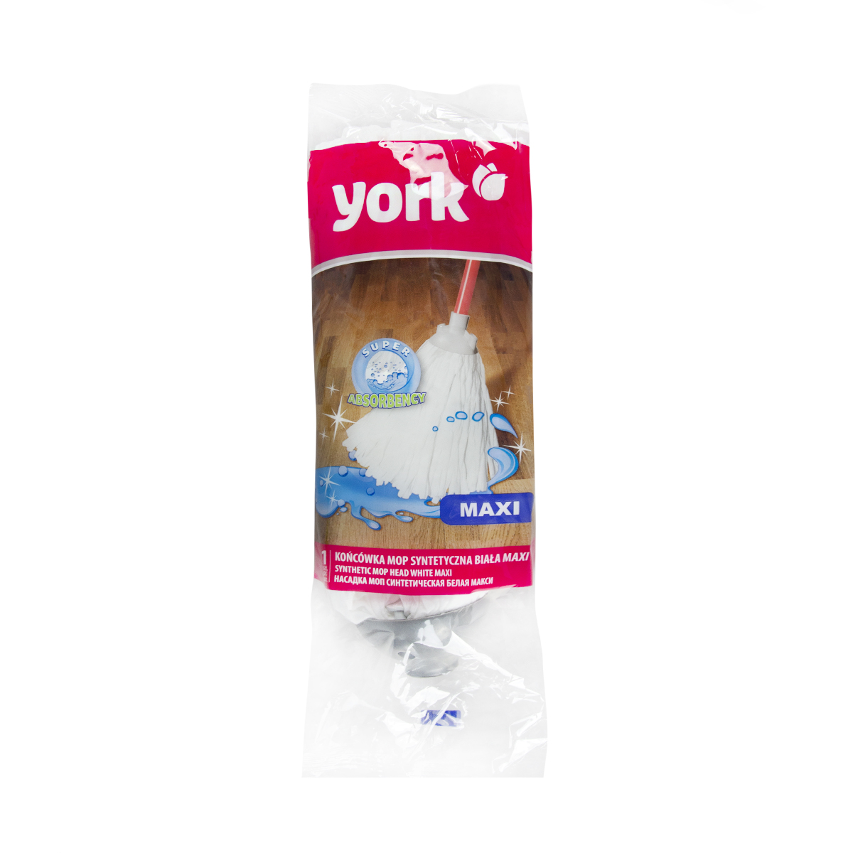 Насадка к швабре моп "синтетика макси" белая (1/18) "york"