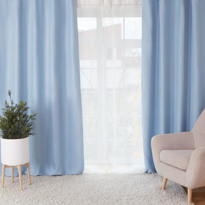 Штора блэкаут 200*250 см, голубой (1/7) "этель" 3099857