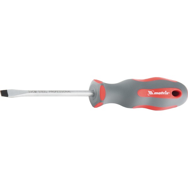 Отвертка Profi, SL8 х 175 мм, SVСM, двухкомпонентная рукоятка Matrix (11980)