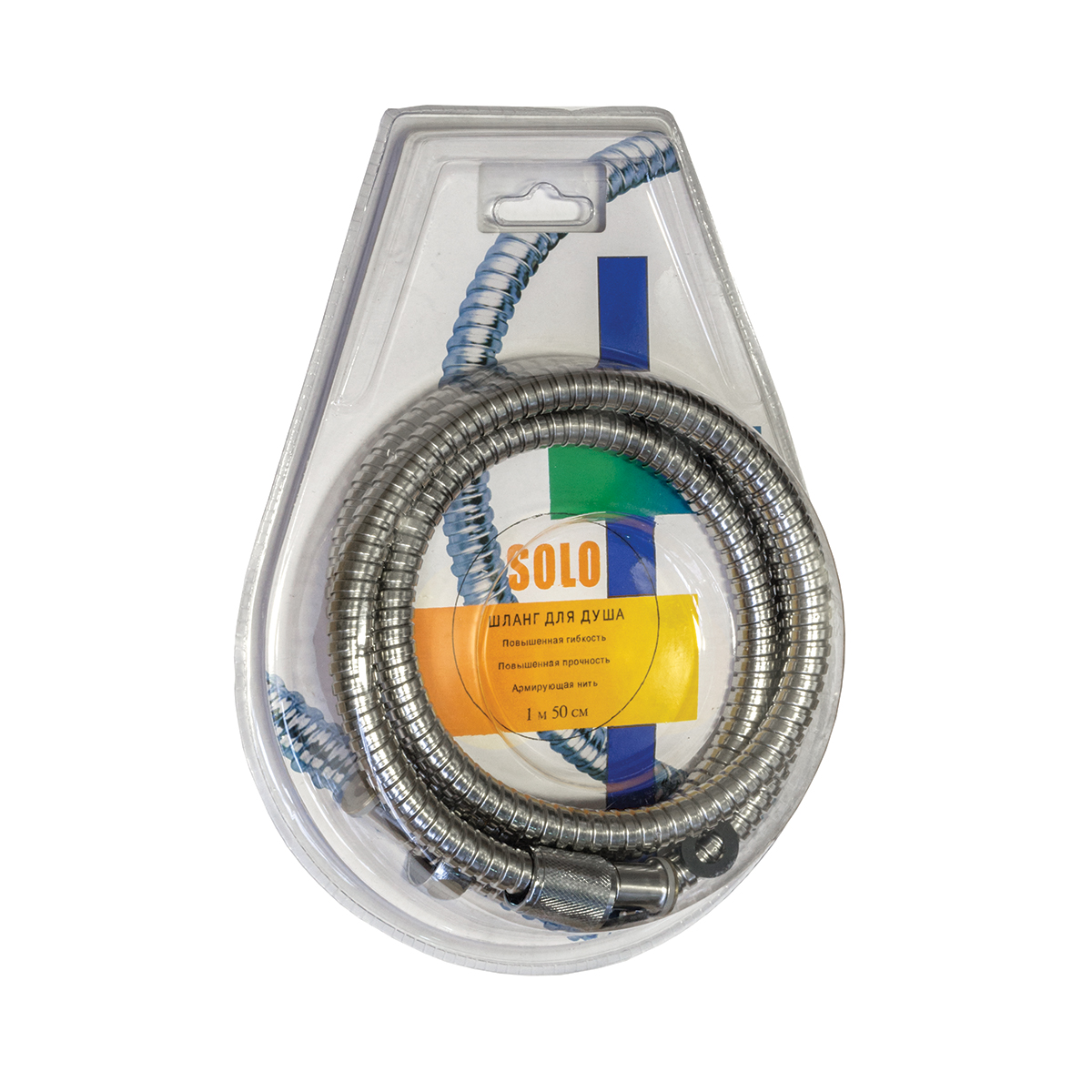 Шланг для душа 1,5 м "solo" (имп-имп) (1/50) блистер