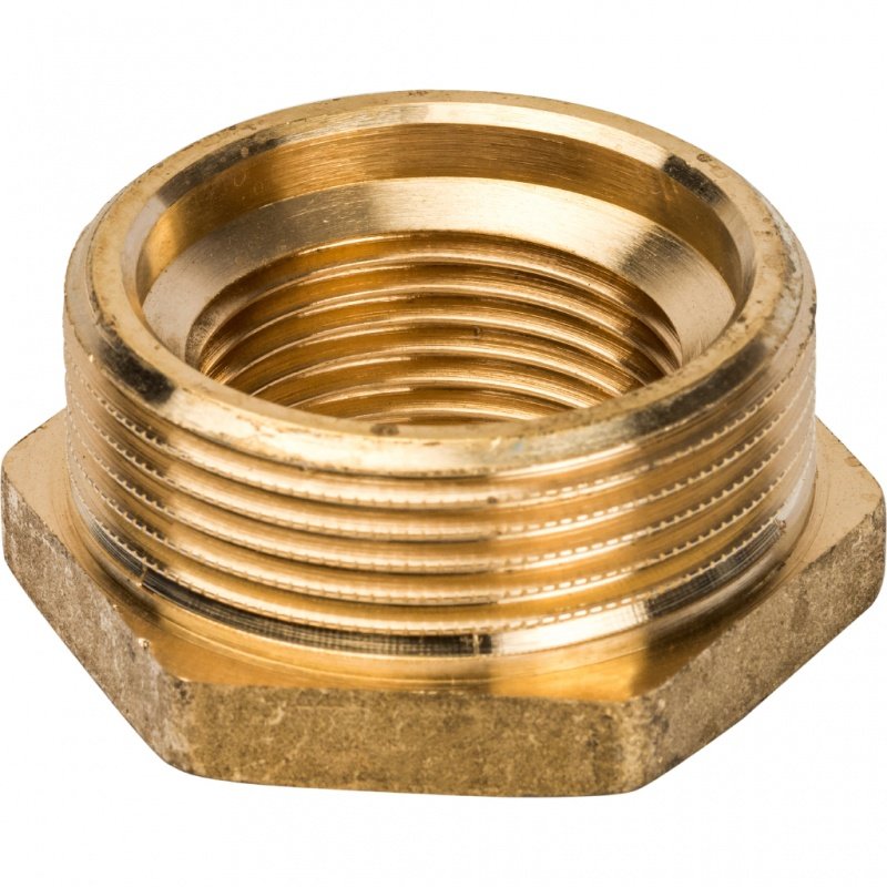 Футорка редукционная НВ 1"1/2 x 1" латунь STOUT