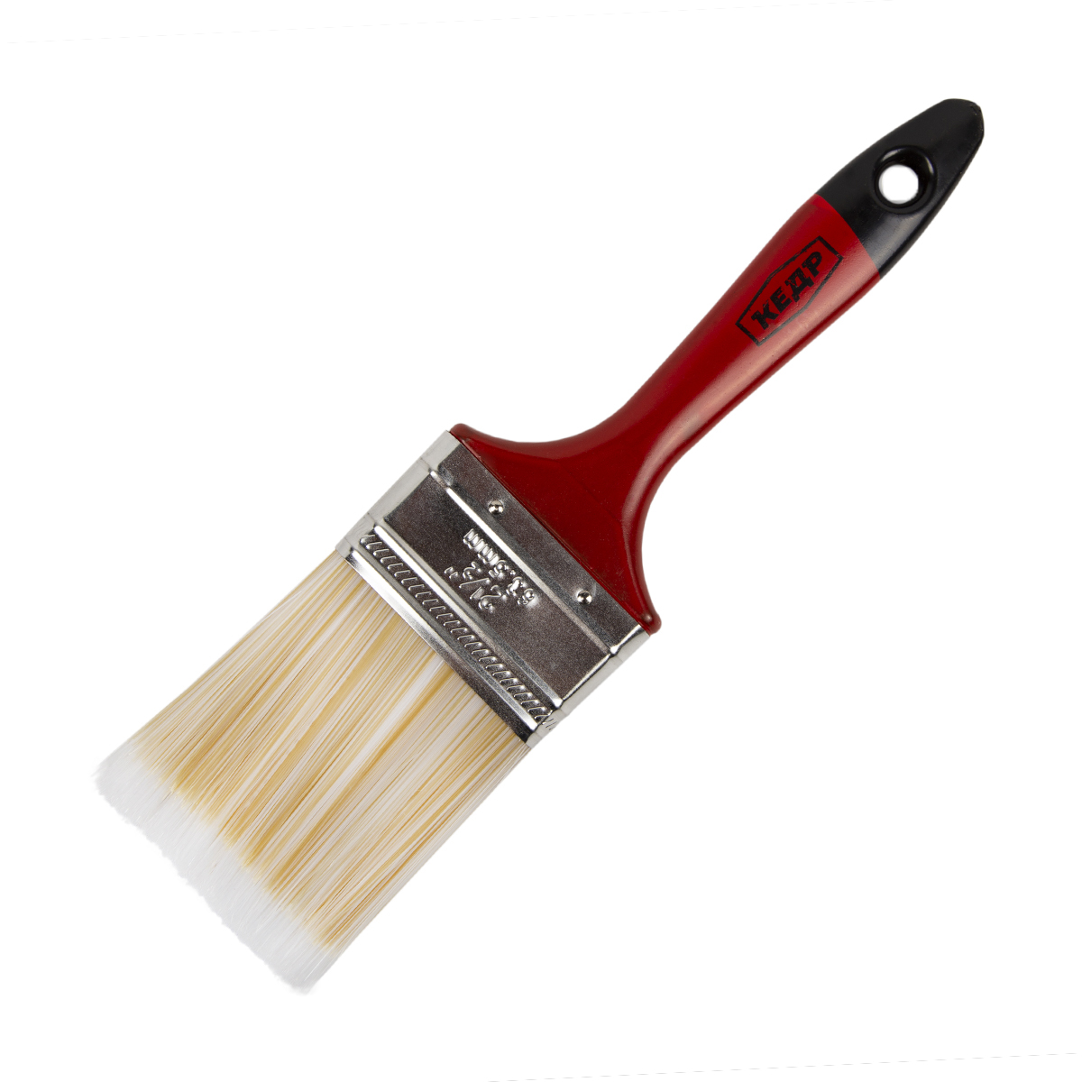 Кисть плоская искуств.щетина  №2,5/63 мм  (12/240) пласт.ручка "кедр"  046-1525