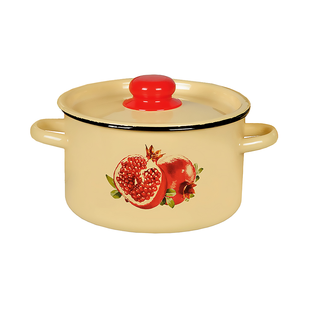 Кастрюля эмалиров. с крышкой декор. 7 л (1/2) "стальэмаль"  1с18с