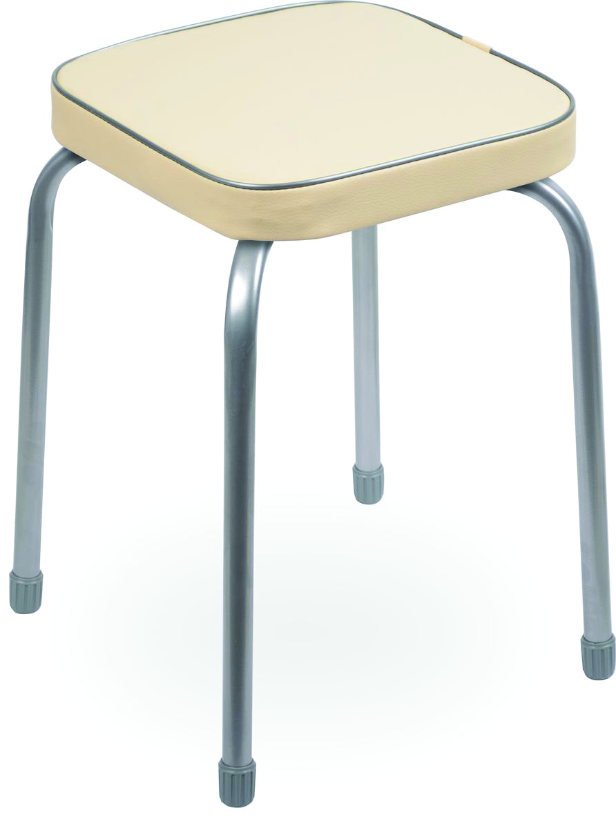 Табурет "фабрик 3"  мягкое квадратное сиденье 32 см (1/10) слоновая кость  тф03  "ника"