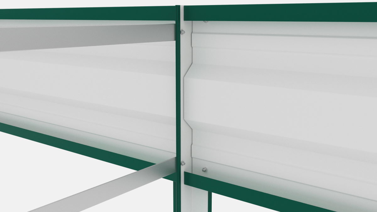 Грядка оцинкованная с полимерным покрытием Усиленная (с ребрами жесткости) , металл 0.6 мм, длина 9 м, ширина 0.8 м, высота 0.3 м, цвет Зеленый