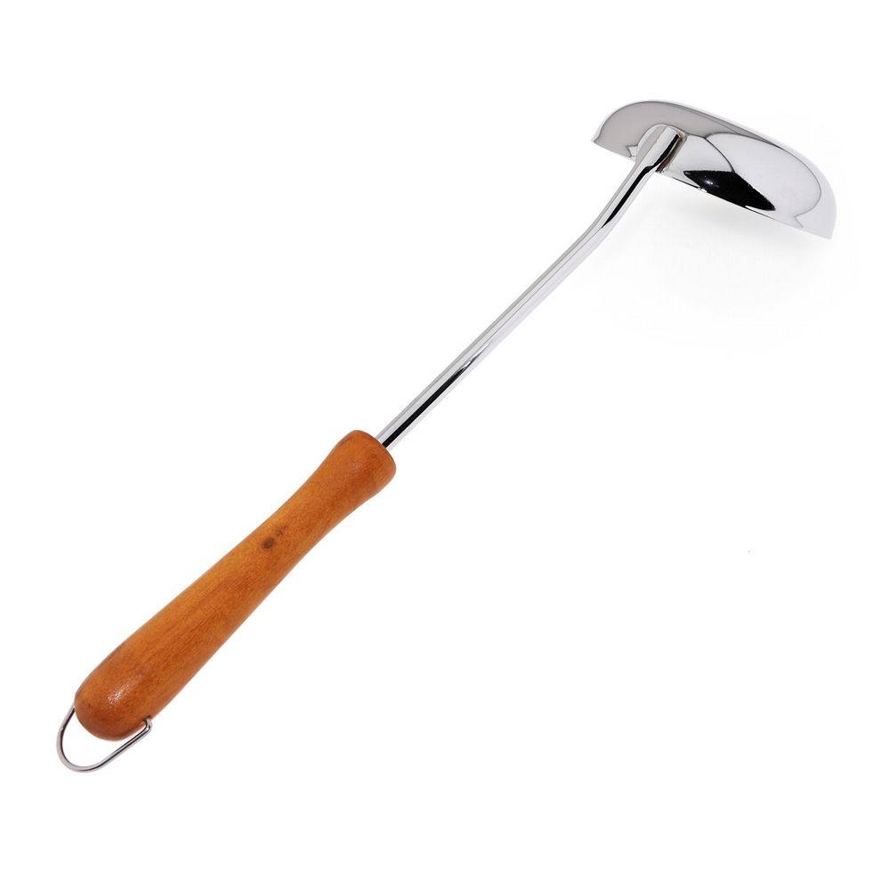 Половник хром., ручка дерев. (1/6/144) "мультидом" an50-31