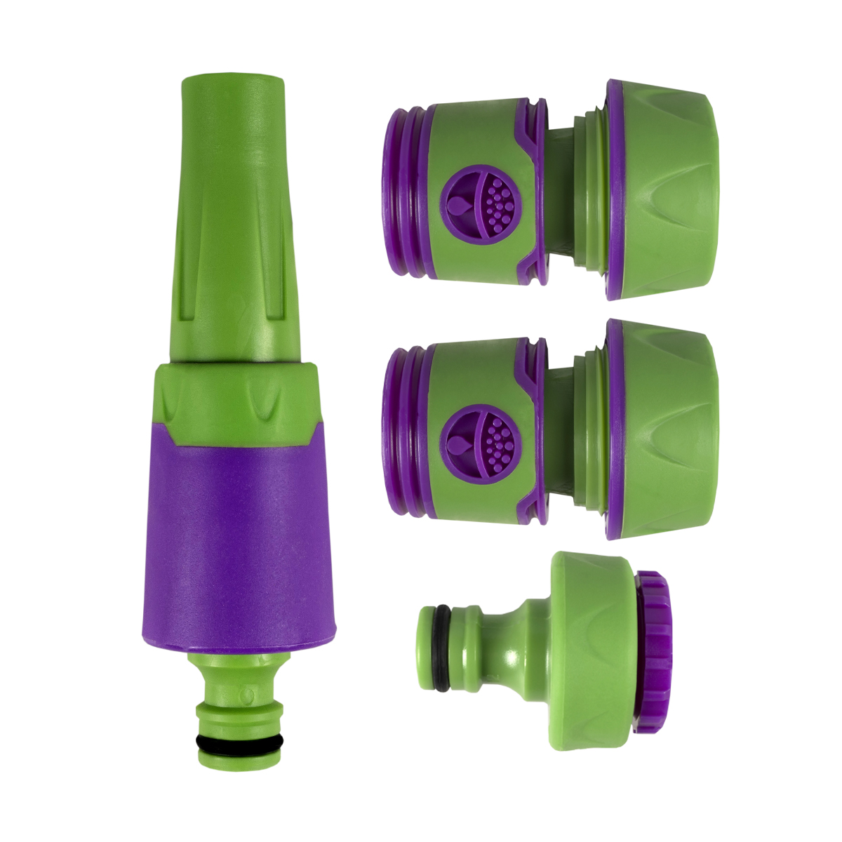 Набор фитингов для шлангов 3/4" 4 предм. пластм. с резин. покрытием (1/6/48) "don gazon" 096-5816