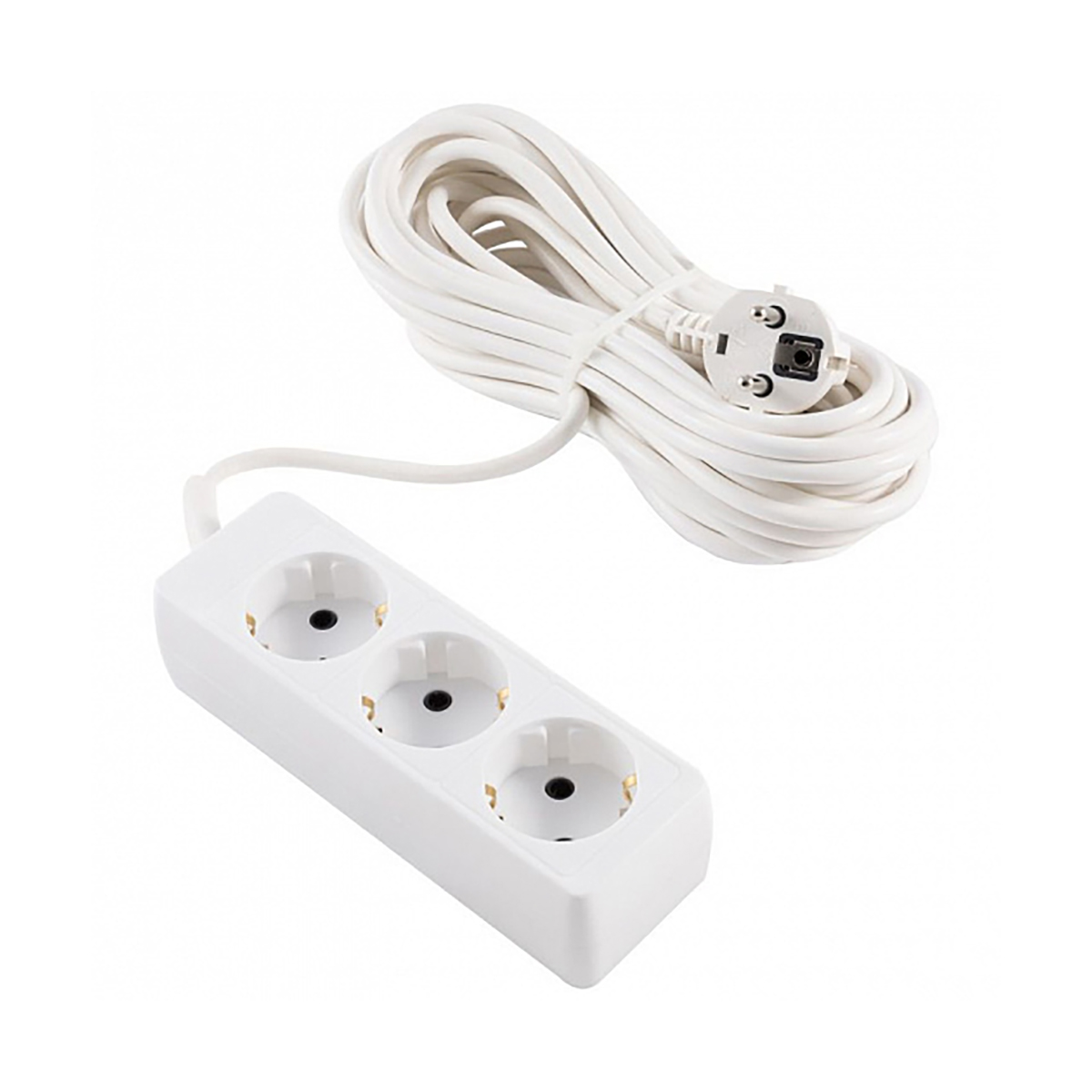 Удлинитель "engy гранд" 10 м, 3 розетки с заземл. (пвс 3 х 0,75), белый (1/20)