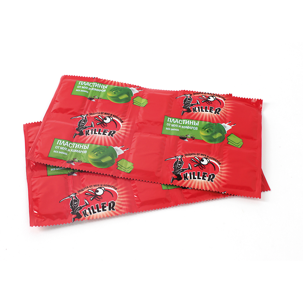 Средство от комаров и мух "киллер" пластины 10 шт. (10/350) красные