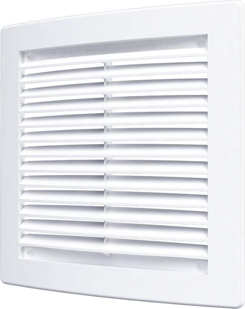 Решетка вентиляц. цилиндрическая с сеткой 200 х 200 мм пласт. (1/35) "эра"  2020рц