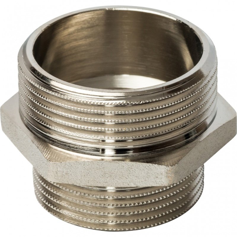 Ниппель переходной резьбовой НР 1"1/2 x 1"1/4 никель STOUT