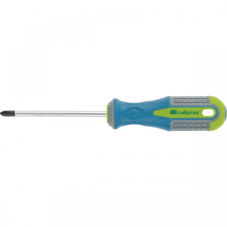 Отвертка, PH2 х 100 мм, CrV, трехкомпонентная рукоятка Сибртех (11794)