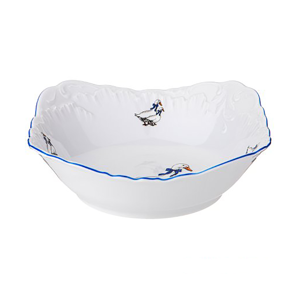 Салатник "rococo" гуси 24*24 см (1/6/36) "cmielow" omd666-рококо-19