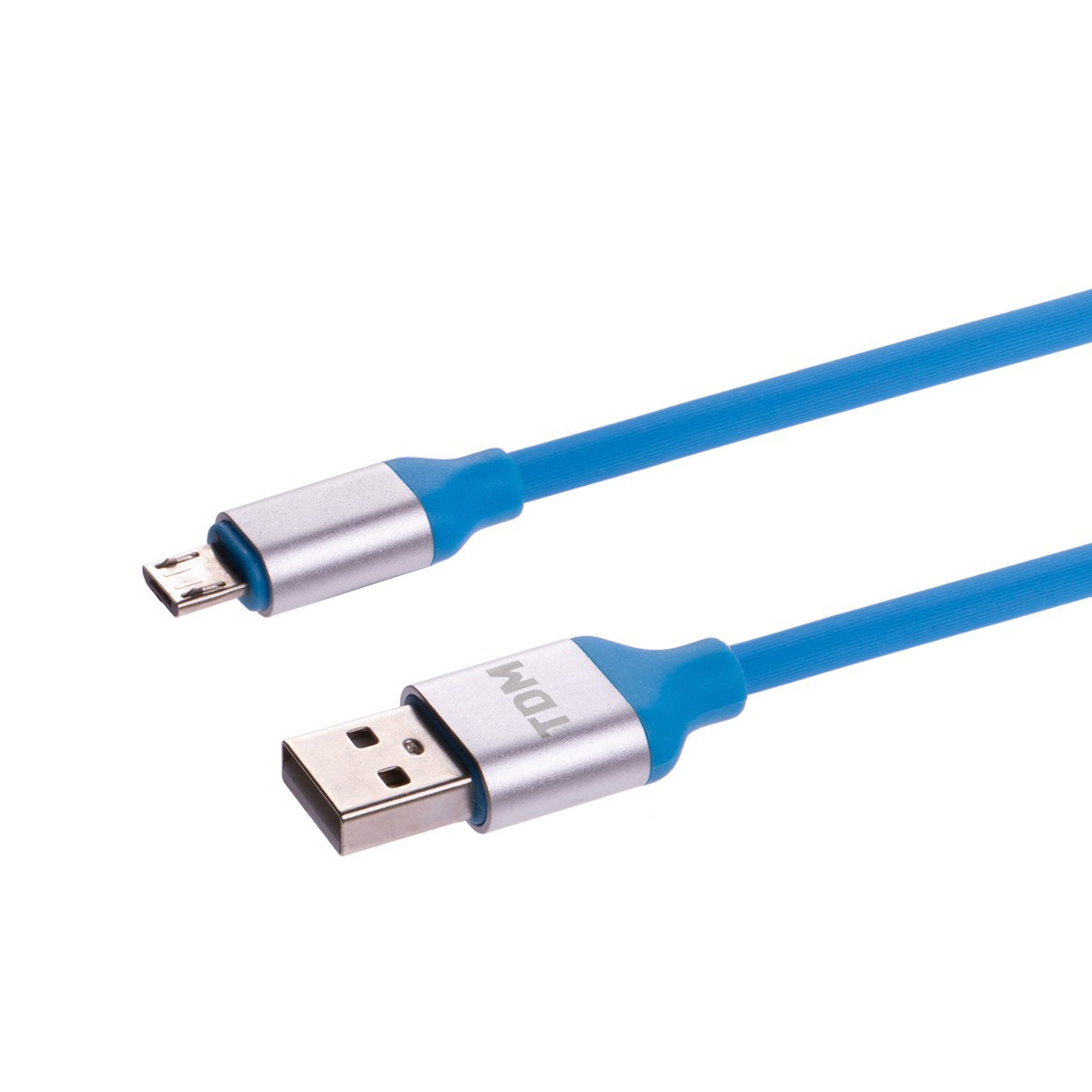 Кабель дк-16 usb-micro usb 1 м в силиконовой оплетке (голубой) (1/200) tdm sq1810-0316