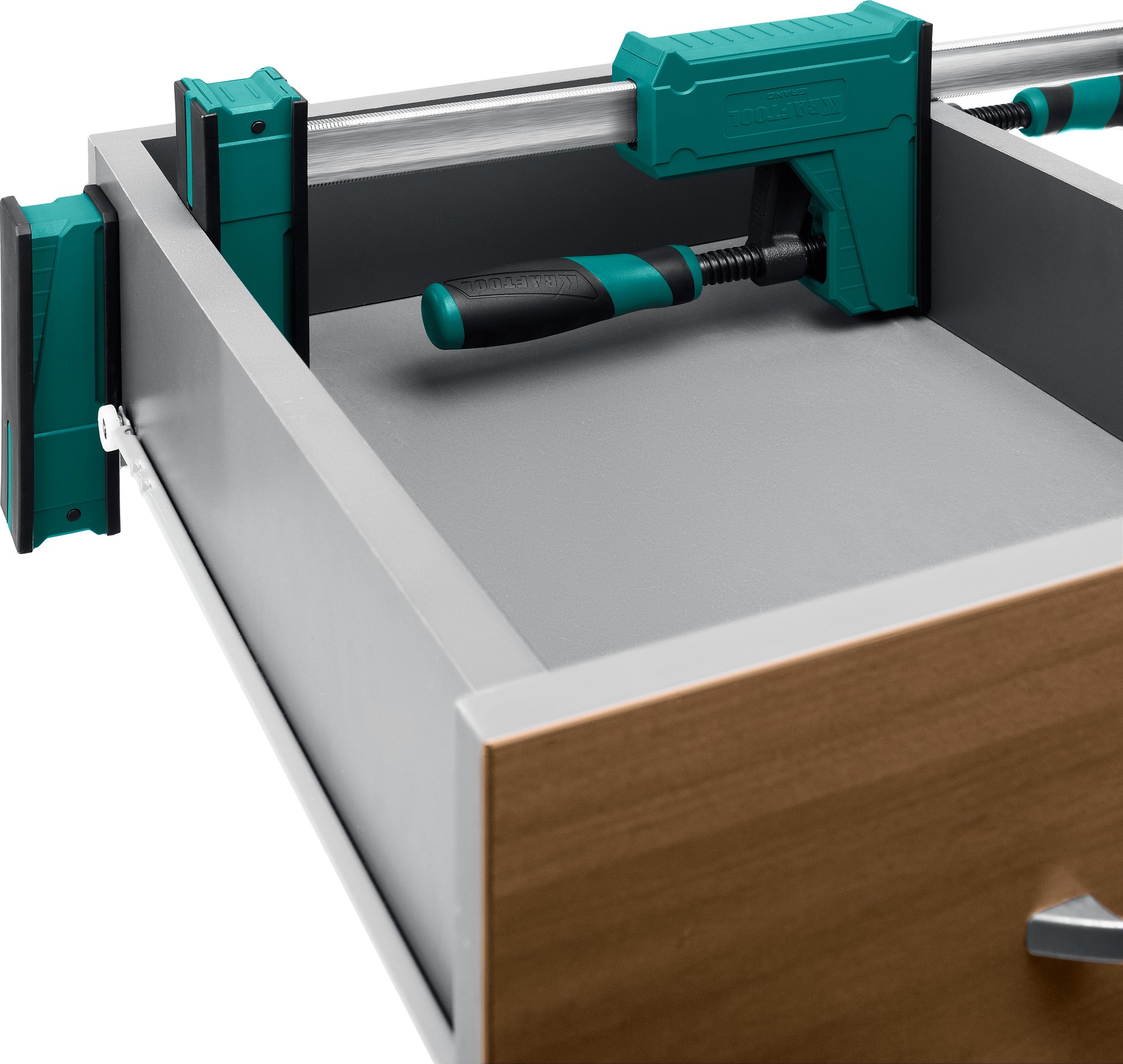 KRAFTOOL Grand-300/450, 300/450 мм, сжатие/распор, 600 кгс, глубина зажима 95 мм, корпусная струбцина (32240-30)