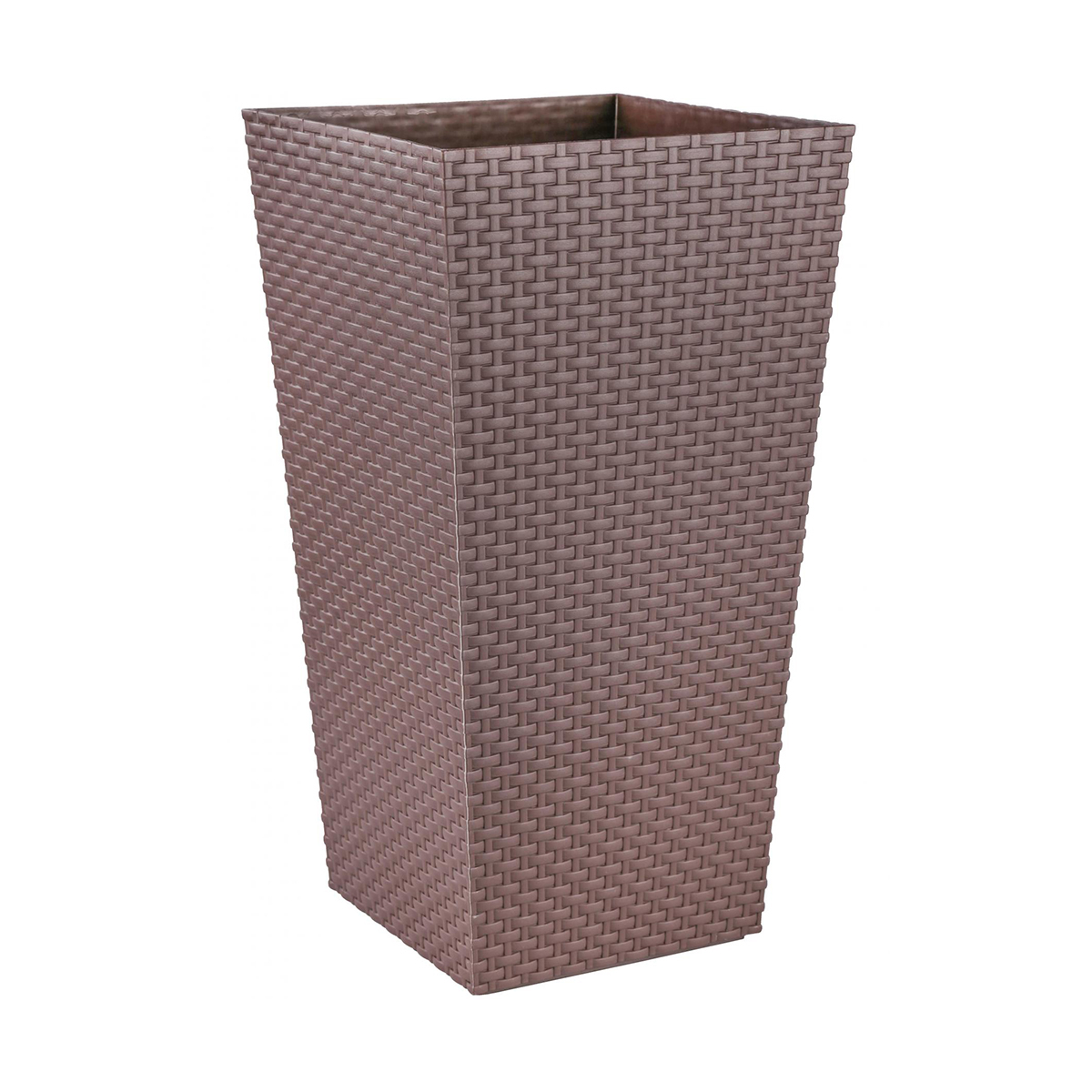 Кашпо для цветов напольное "ротанг"  325*325*610 мм (венге) (1/5) "альтернатива" м6829