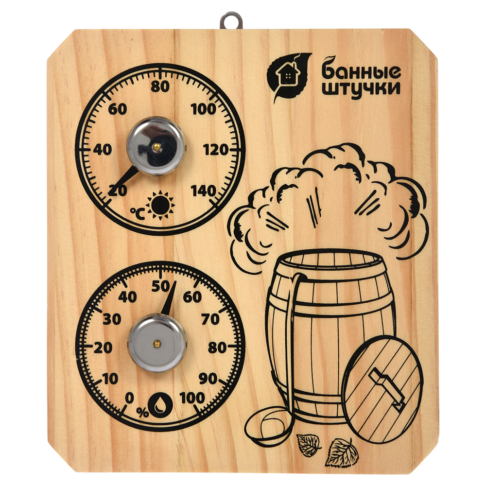 Термометр с гигрометром для бани "пар и жар" (1/10) "банные штучки" 18045