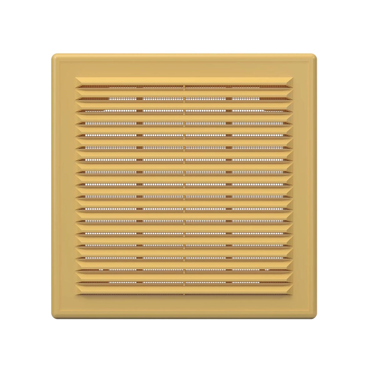 Решетка вентиляц. разъемная с сеткой 208 х 208 мм пласт. бежевая (1/40) "эра" 2121р беж