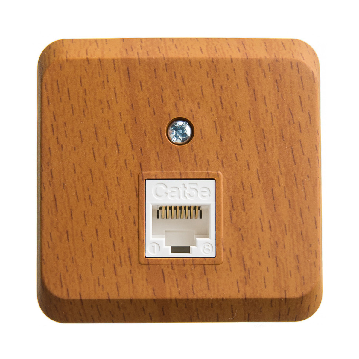 Розетка компьютерная открыт. уст. "этюд" 1 местн. rj45, бук (1/17/136) "schneider"