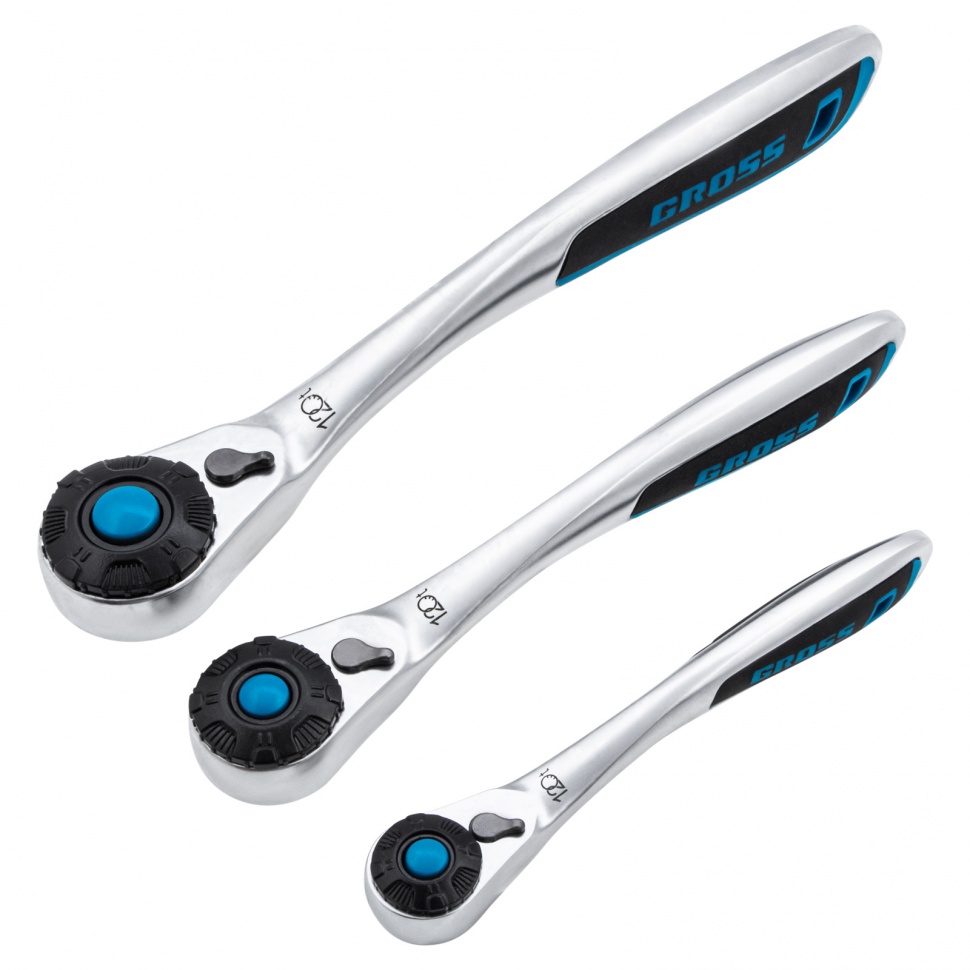 Набор инструментов 216 предметов, 120 зубьев, CrV 1/2", 3/8", 1/4" Gross (14157)