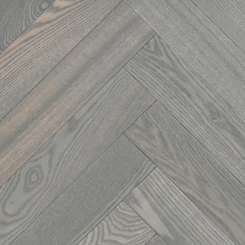 Wood Bee Herringbone Ясень Фог браш матовый Fog, UV-лак gloss 5-9% (правая)