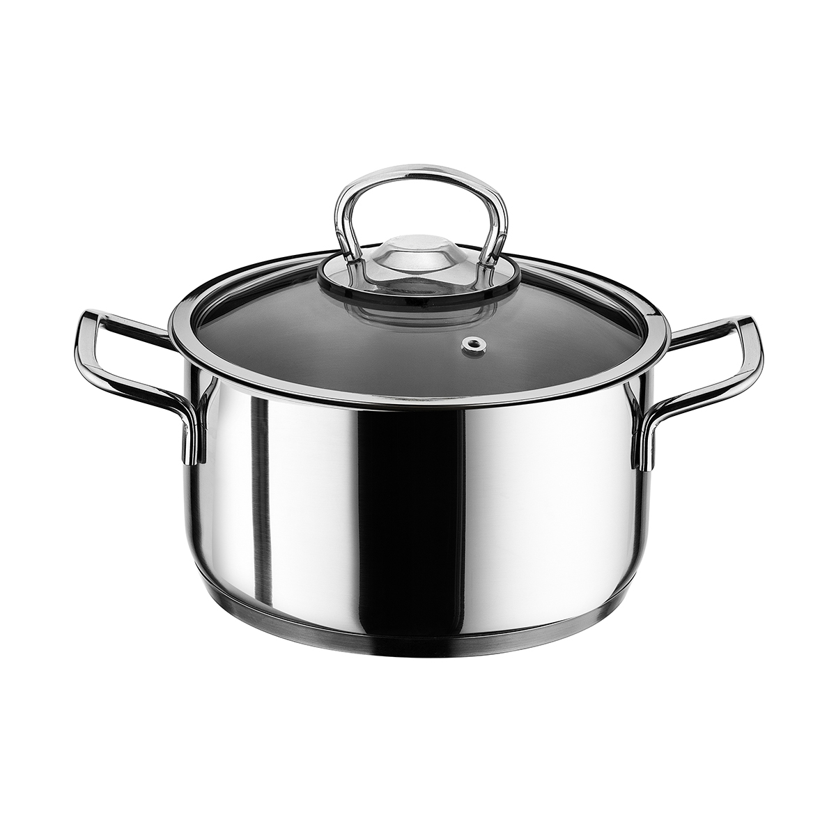 Кастрюля нержав. "марта" 6,7 л стекл. крышка, 24*14 см (1/8) "катюша" 100-24-0