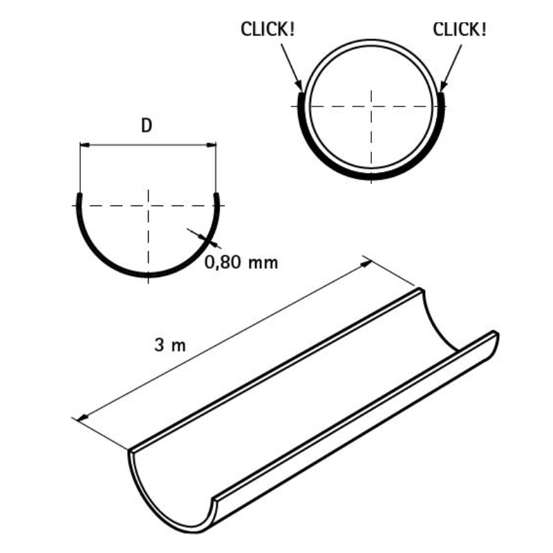 Желоб фиксирующий 3м/32мм WALRAVEN