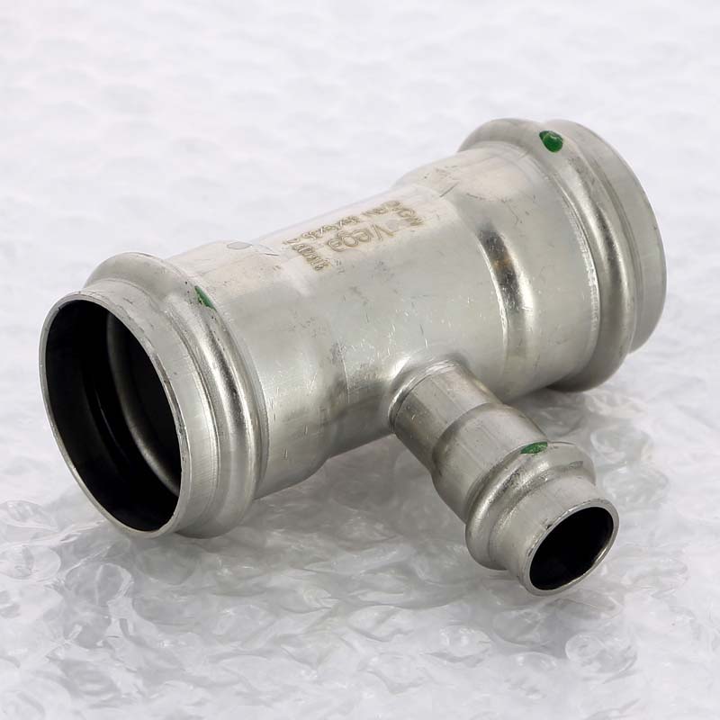 Тройник пресс 35х15х35 нержавеющая сталь Sanpress Inox VIEGA