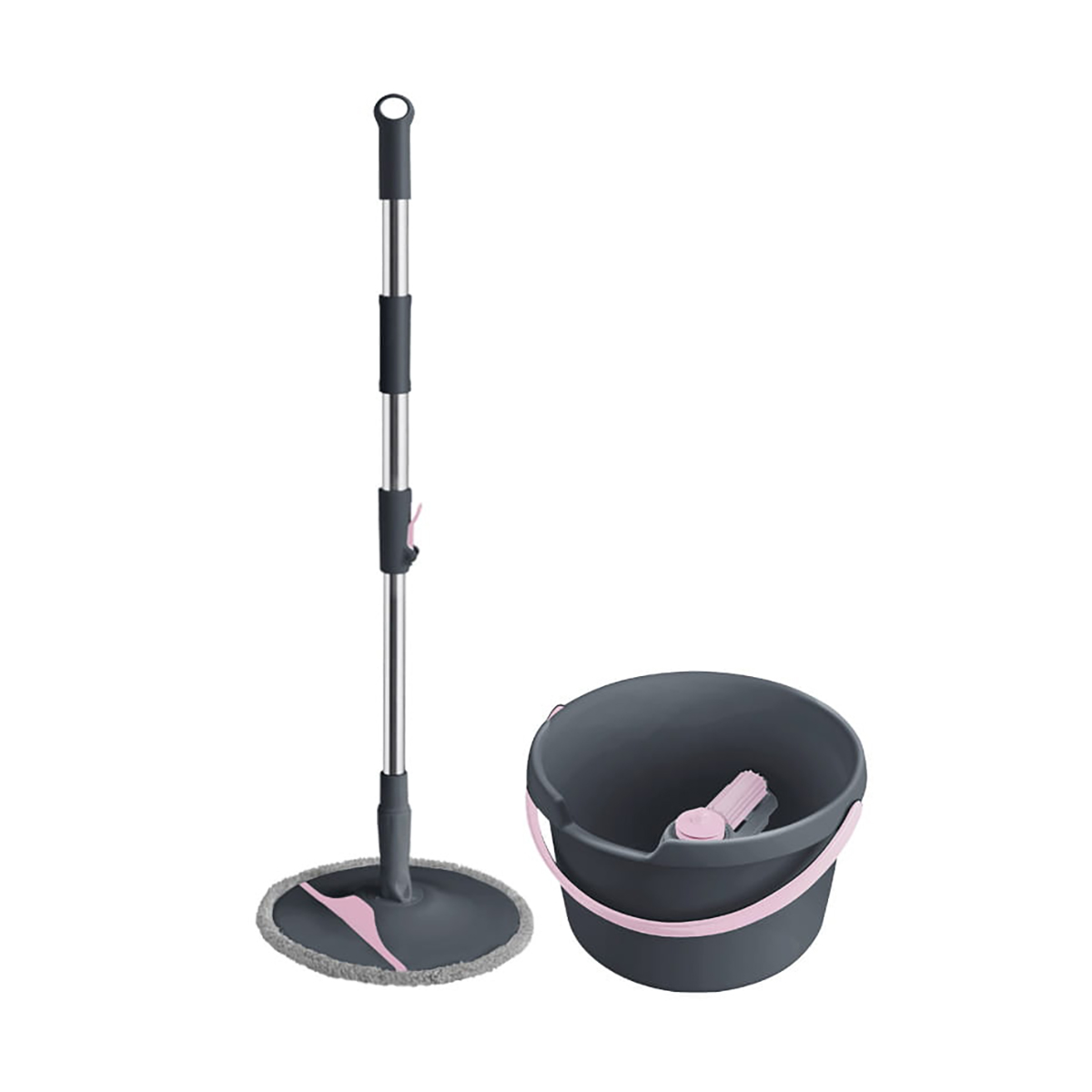 Комплект моп "ролл-ап" вращающийся отжим, швабра круглая (1/4) "york"