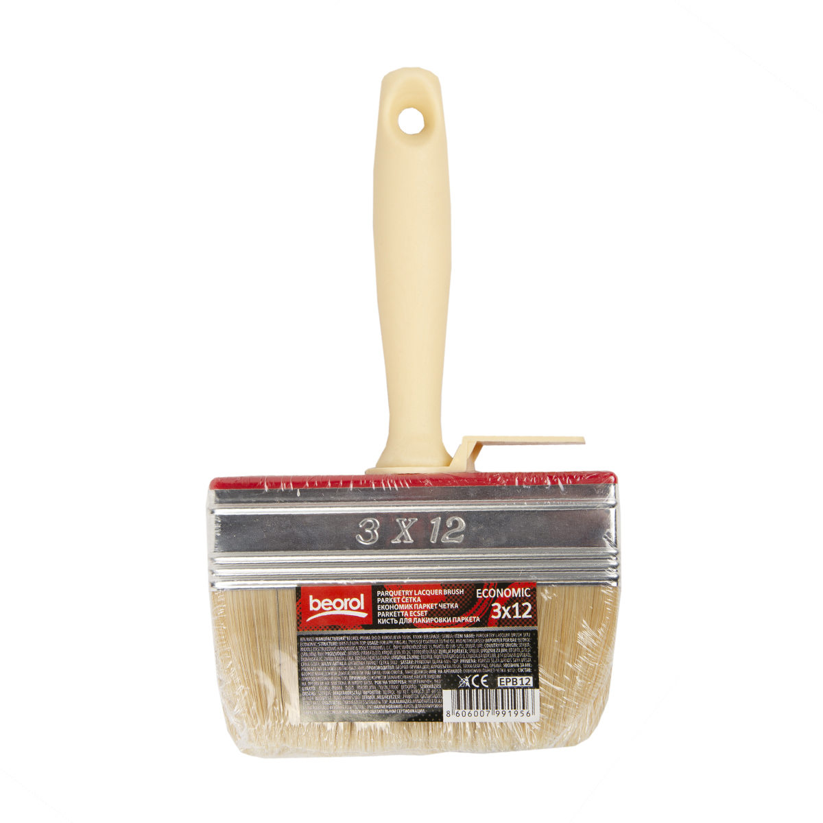 Кисть для лакировки паркета (макловица) "economy"  30 х 120 мм (1/40)  "beorol"