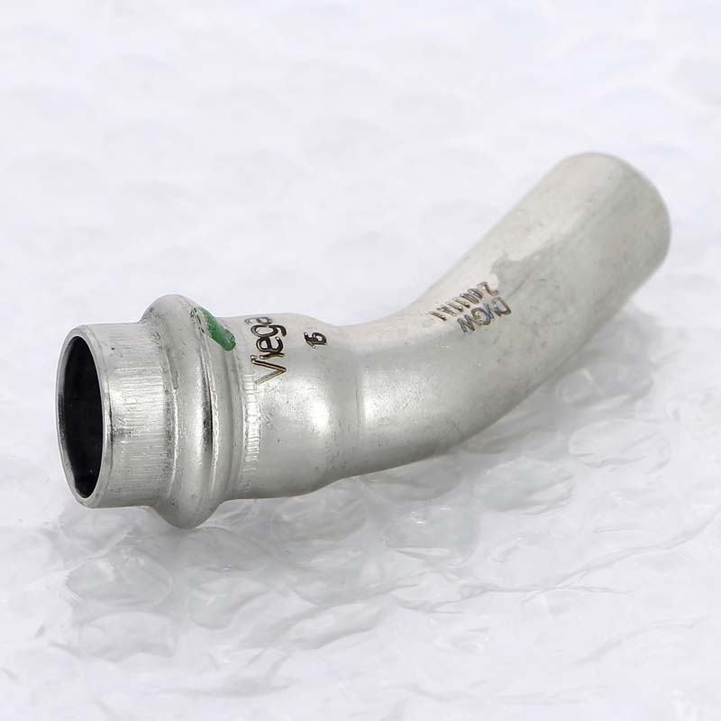 Угол-вставка пресс 45°15 нержавеющая сталь Sanpress Inox VIEGA