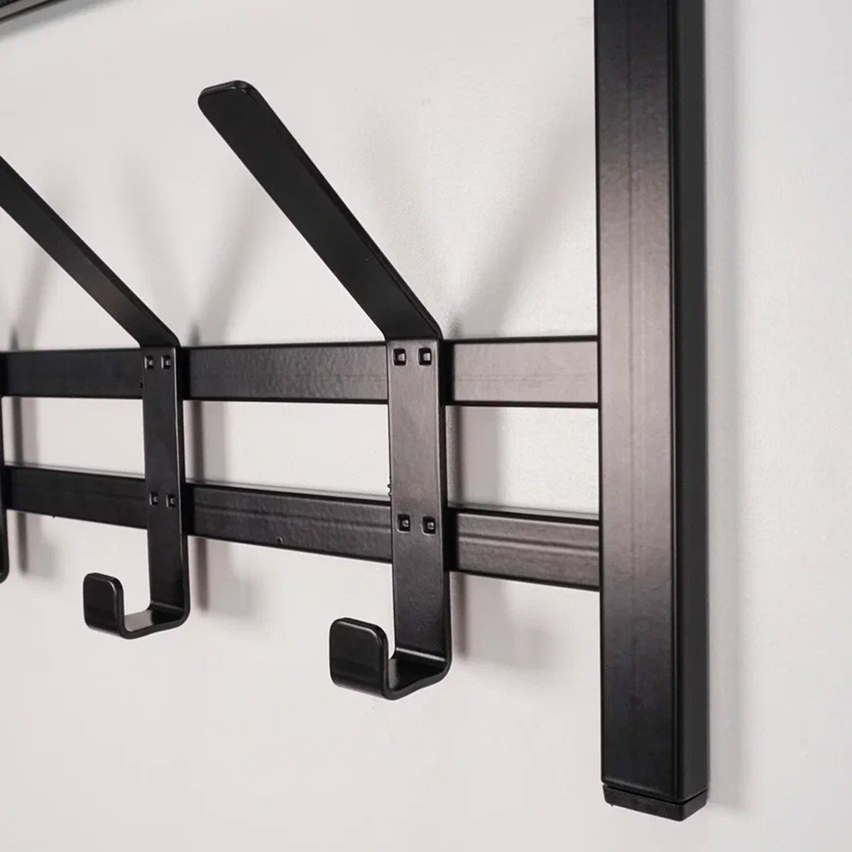 Вешалка настенная с полкой "торонто 21" (5 крючков) 670*270*270 мм черный (1) вспт21 ч