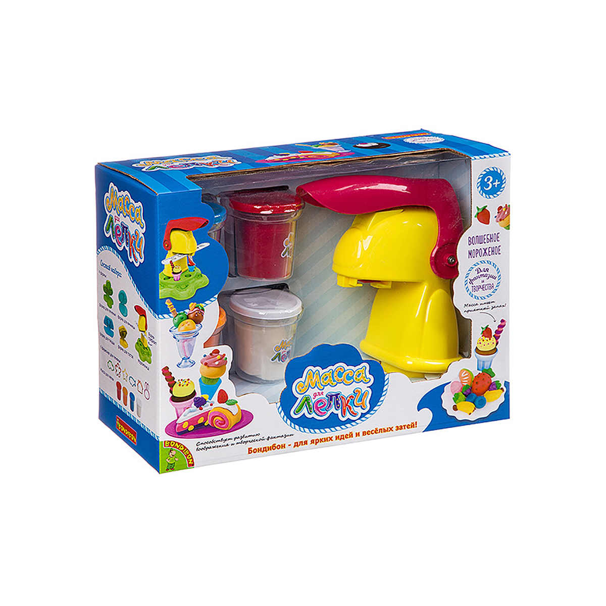 Набор с массой для лепки "волшебное мороженое"  "bondibon" вв3312