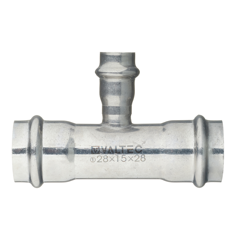 Тройник пресс 28 x 15 x 28 мм нержавеющая сталь VALTEC