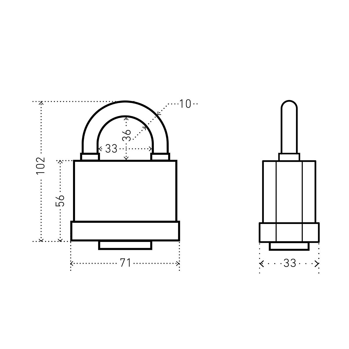 Замок навесной всепогодный вс1ч- 376п  10 мм (6 ключей) (1/6/24) "аллюр"