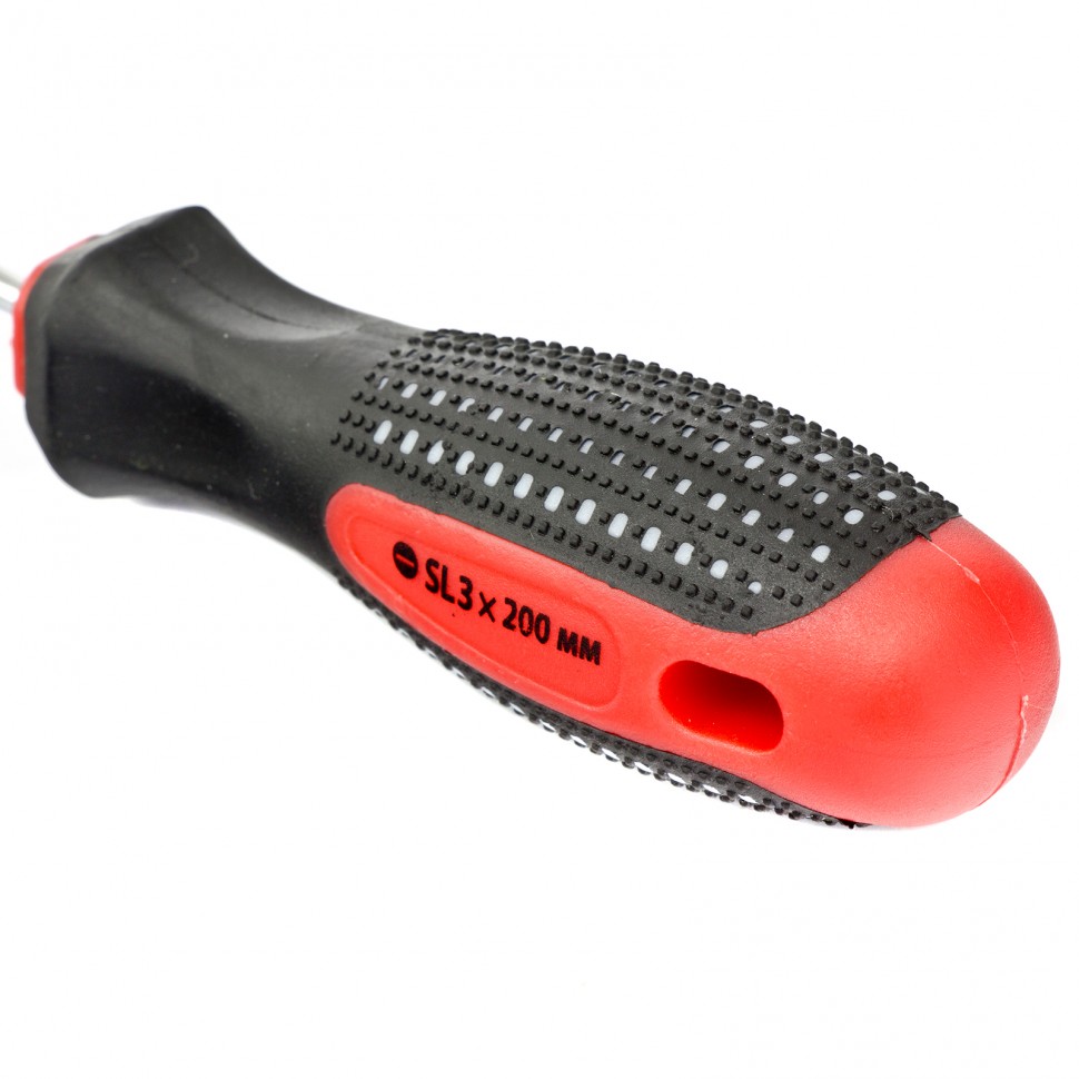 Отвертка Fusion, SL3 х 200 мм, CrV, трехкомпонентная рукоятка "Anti slip" Matrix (11410)