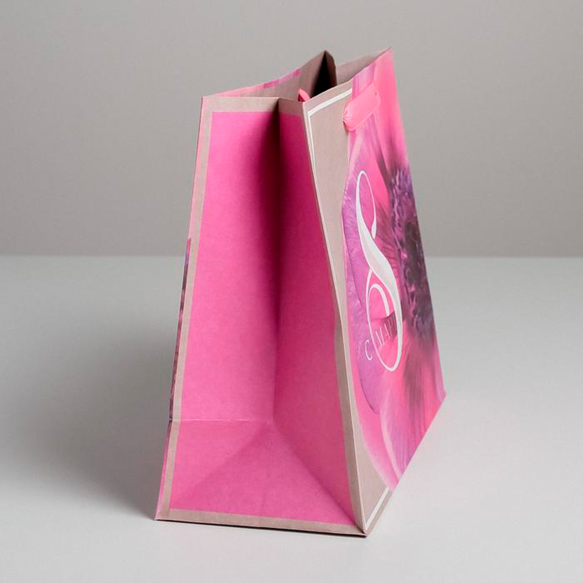 Пакет подарочный крафтовый "волшебный праздник" 27*23*11,5 см (1/3/270) "дарите счастье" 5165249