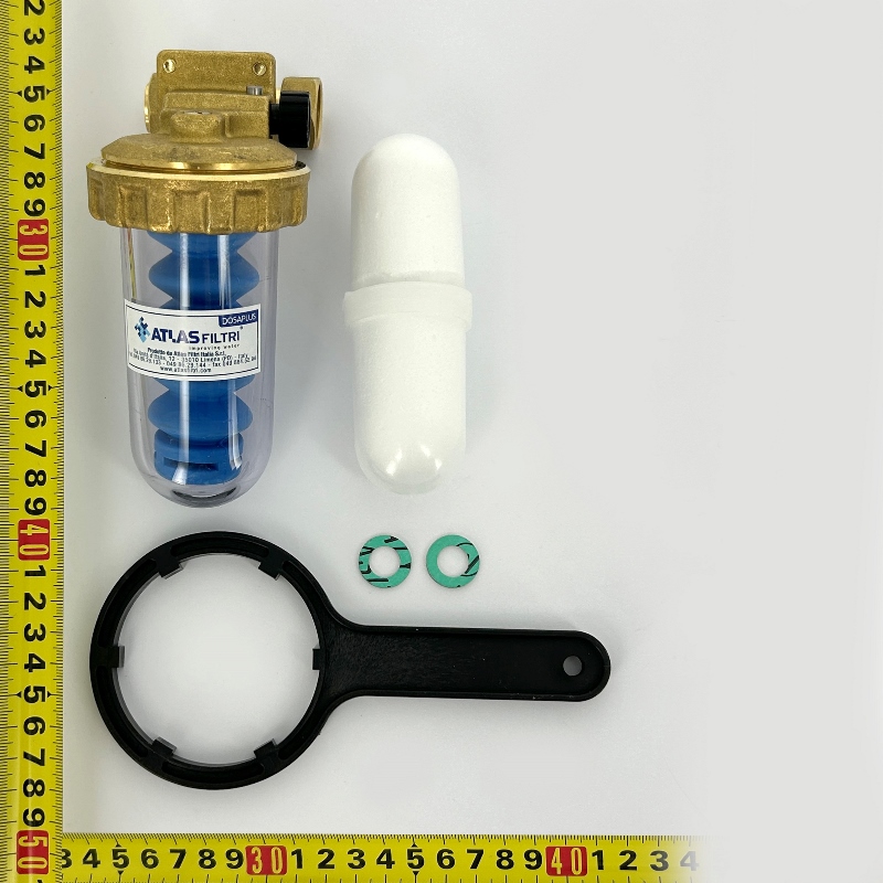 Система антинакипи ATLAS FILTRI DOSAPLUS 2 1/2" прямой, с байпасом, 2 капсулы полифосфата
