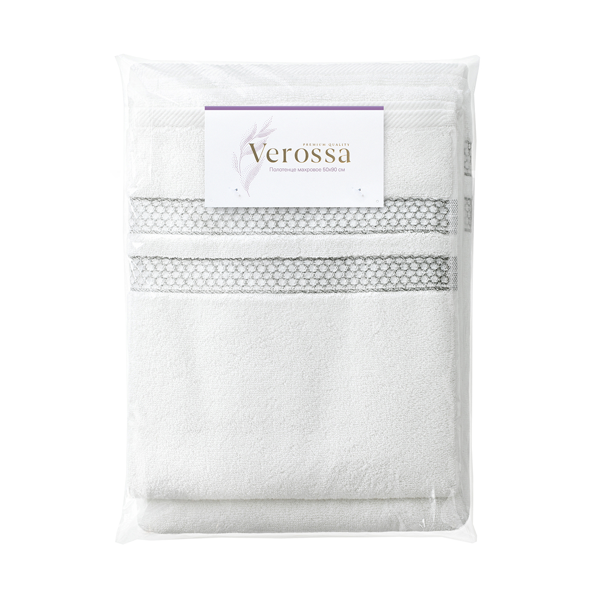 Полотенца "verossa" reticolo набор 4 шт. 50*90 + 70*140 см (белый)