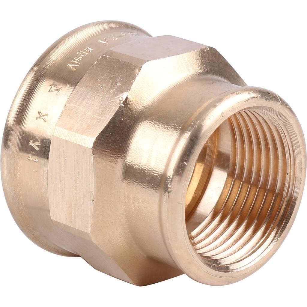 Муфта редукционная 1" x 3/4" резьбовая (ВР) бронза VIEGA (266356)