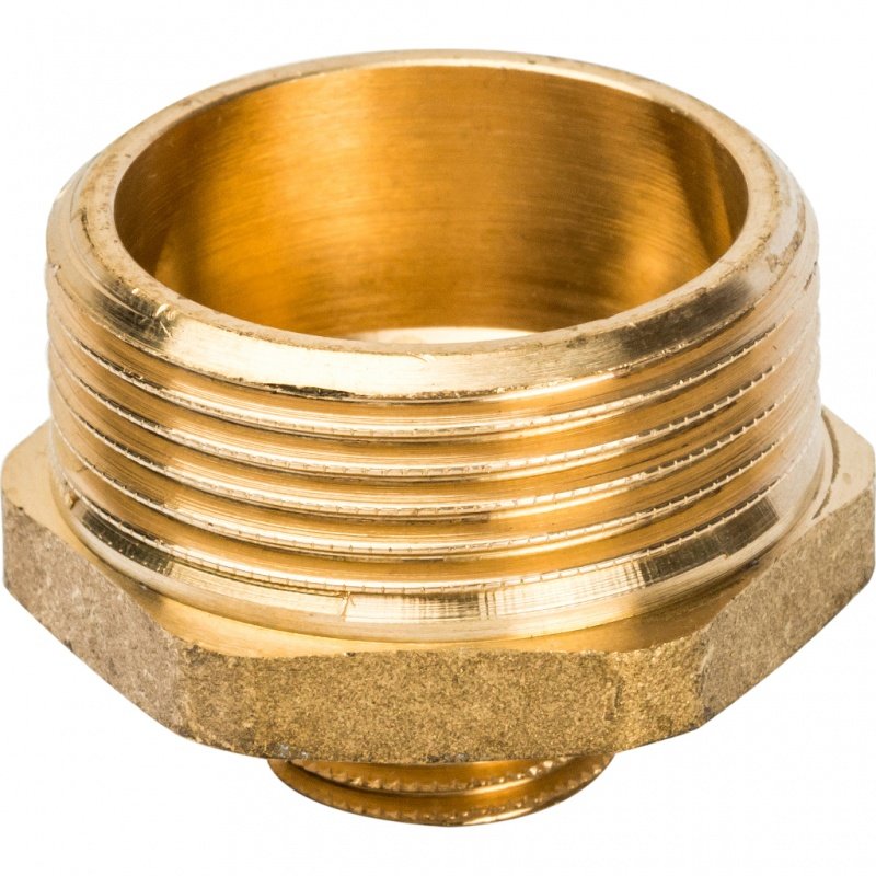 Ниппель переходной резьбовой НР 1"1/4 x 1/2" латунь STOUT