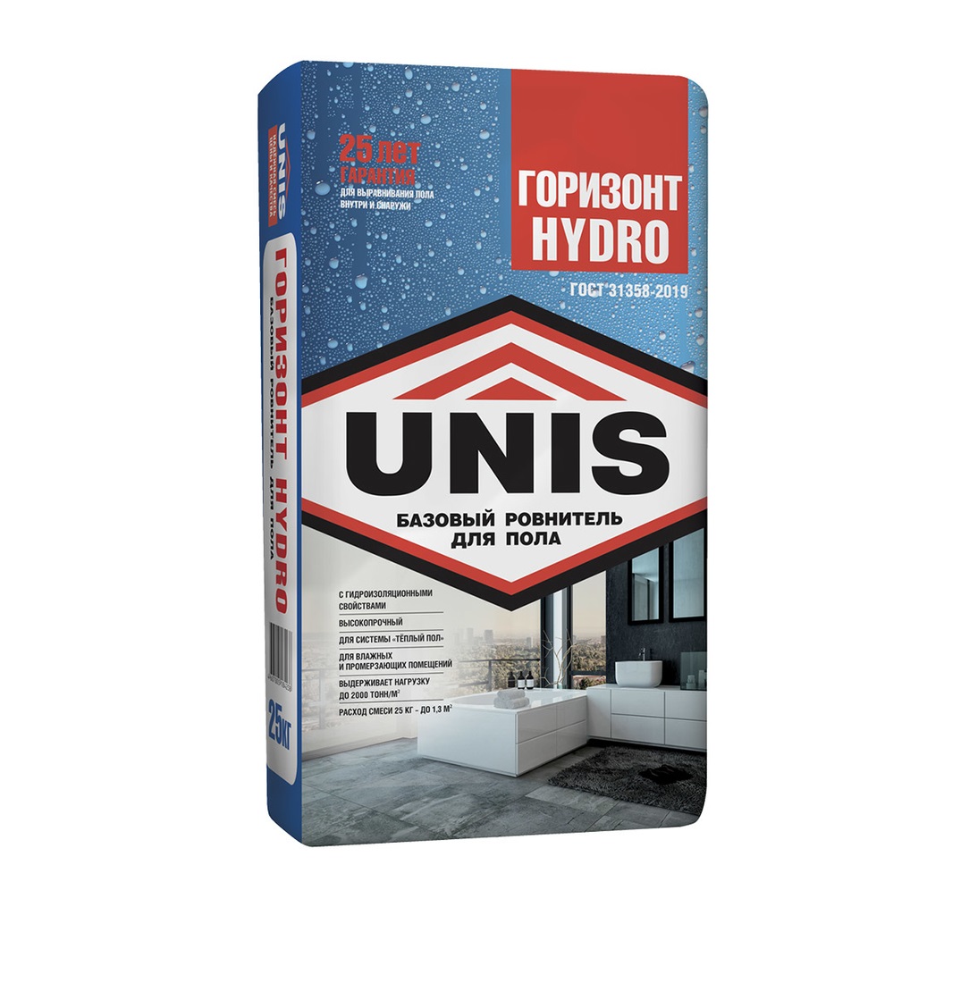 Ровнитель пола UNIS (Юнис) Горизонт HYDRO 25 кг
