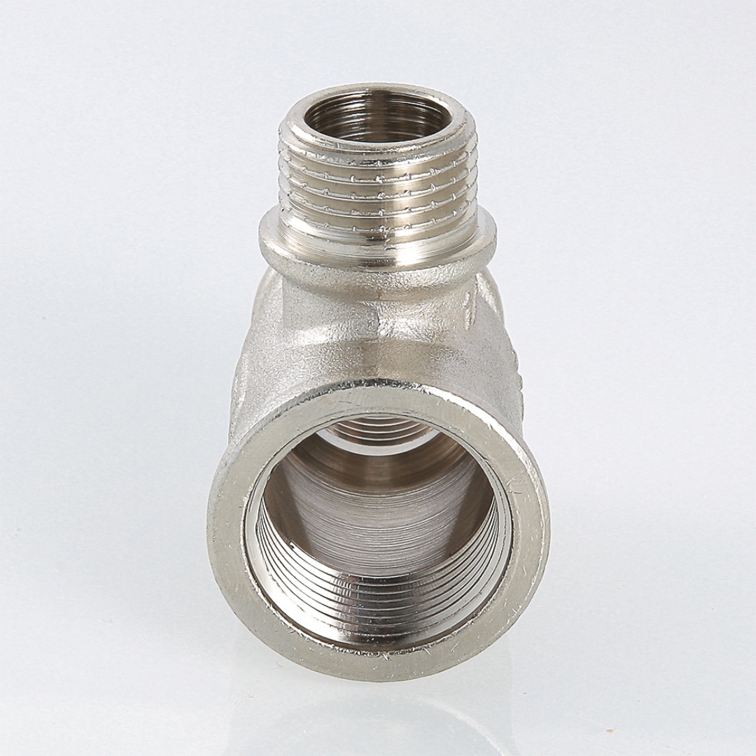 Тройник резьбовой ВН 3/4" х 1/2" х 1/2" переходной латунь-никель VALTEC (VTr.132.RN.050404)