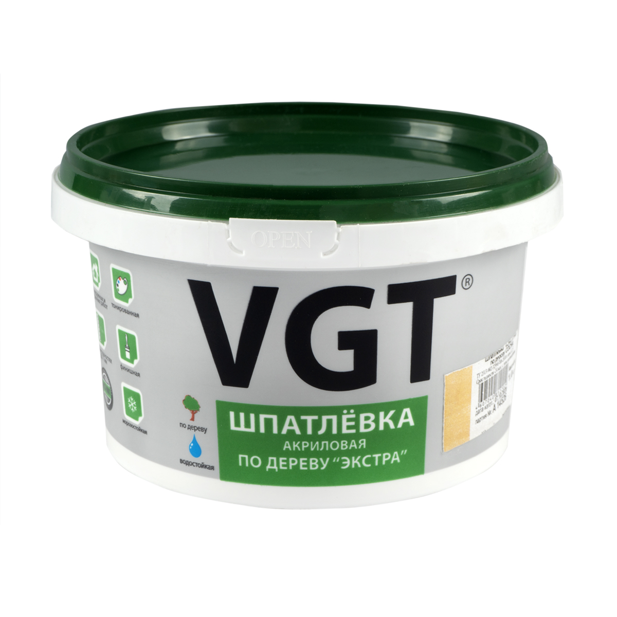 Шпатлевка по дереву "экстра" сосна 1 кг (6) "вгт"