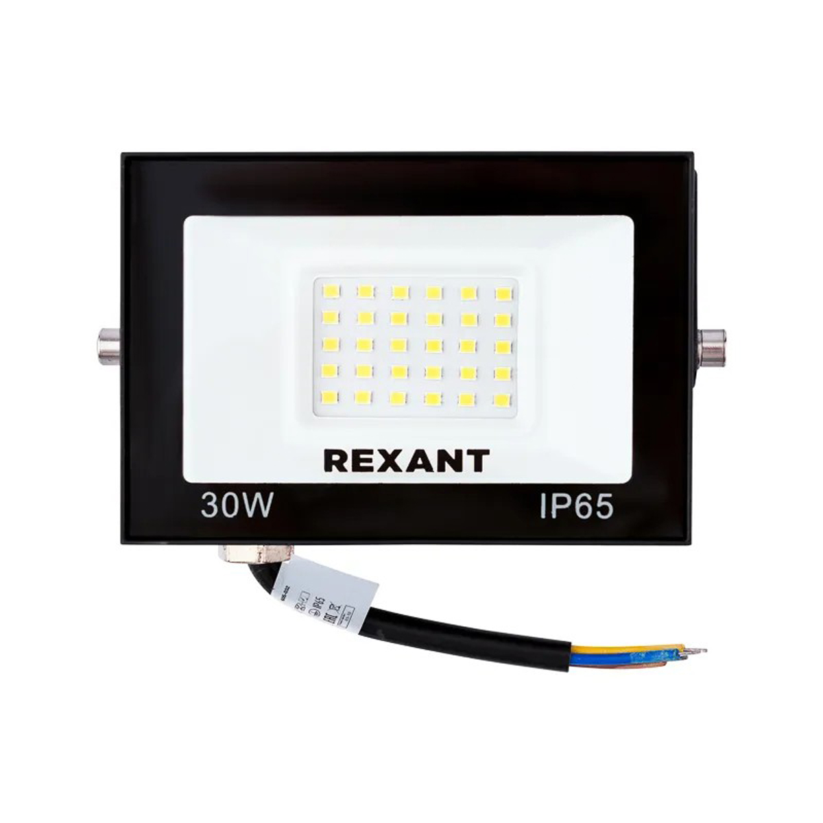 Прожектор светодиодный 30 вт 2400 лм 4000 k (черный) (1/24) "rexant" 605-032