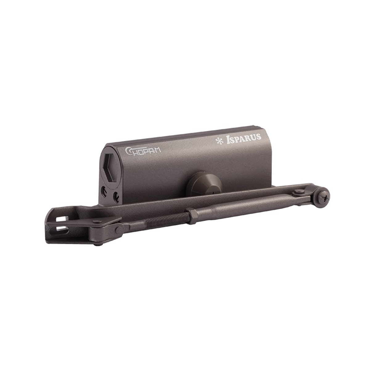 Доводчик дверной  420 isparus графит (масса двери 40-90 кг) (1/10) "нора-м"