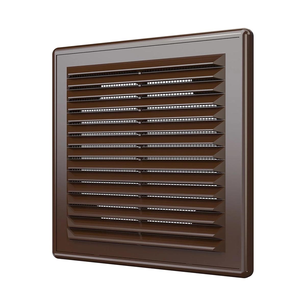 Решетка вентиляц. разъемная с сеткой 150 х 150 мм пласт. коричневая (1/60) "эра" 1515р кор