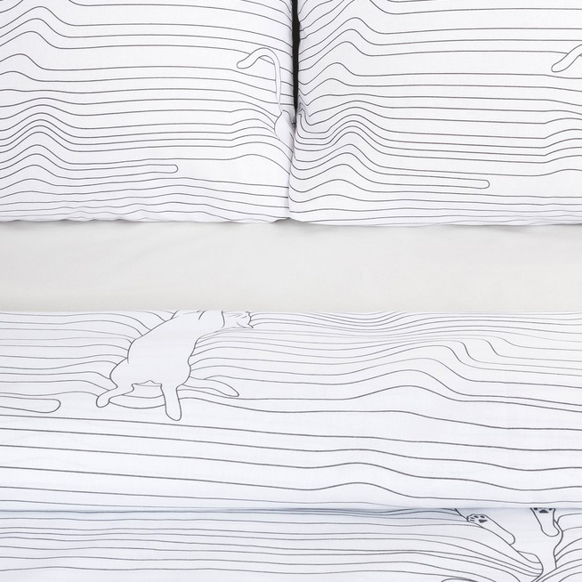 Постельное белье "этель" cute cats 2 сп. (поплин) (1/6) 4746201